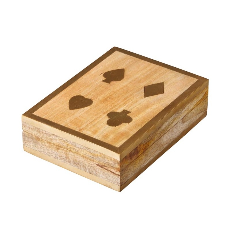 Boîte de cartes à jouer, inserts en laiton