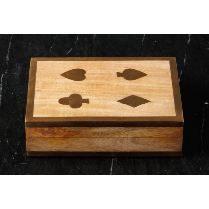 Boîte de cartes à jouer, inserts en laiton