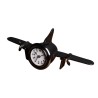 Black aluminium ‘Airplane’ desk clock