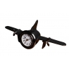 Pendule de bureau Avion en aluminium noir