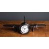 Black aluminium ‘Airplane’ desk clock