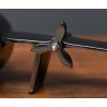 Black aluminium ‘Airplane’ desk clock