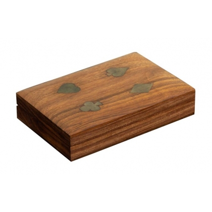 Boîte de cartes à jouer et dés, inserts en laiton