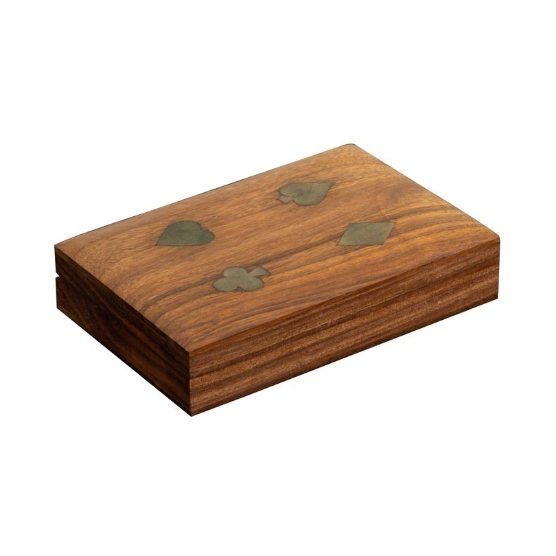 Boîte de cartes à jouer et dés, inserts en laiton