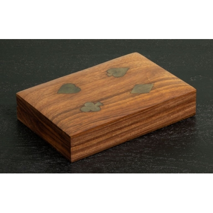Boîte de cartes à jouer et dés, inserts en laiton