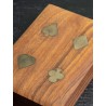 Boîte de cartes à jouer et dés, inserts en laiton