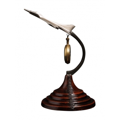 ‘Avion’ watch stand in aluminium and leather
