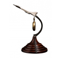 Support de montre Avion en aluminium et cuir