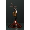 ‘Avion’ watch stand in aluminium and leather