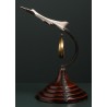 ‘Avion’ watch stand in aluminium and leather