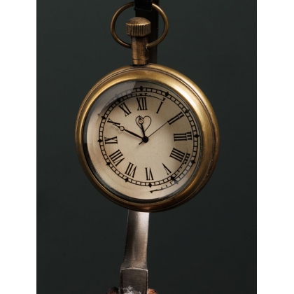 ‘Avion’ watch stand in aluminium and leather
