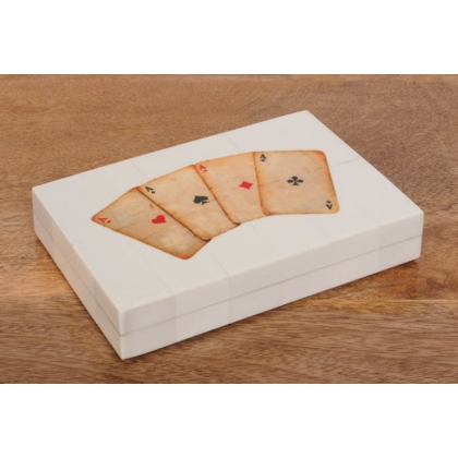 Boîte de cartes à jouer en résine