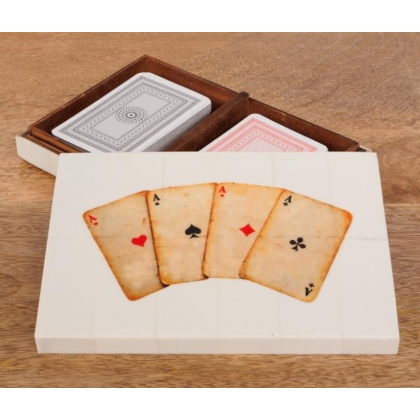 Boîte de cartes à jouer en résine