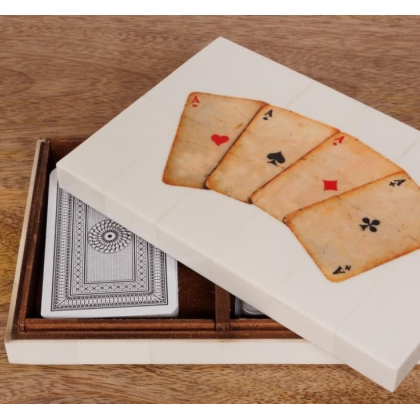 Boîte de cartes à jouer en résine