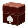 Boîte de cartes à jouer miniature en cuir