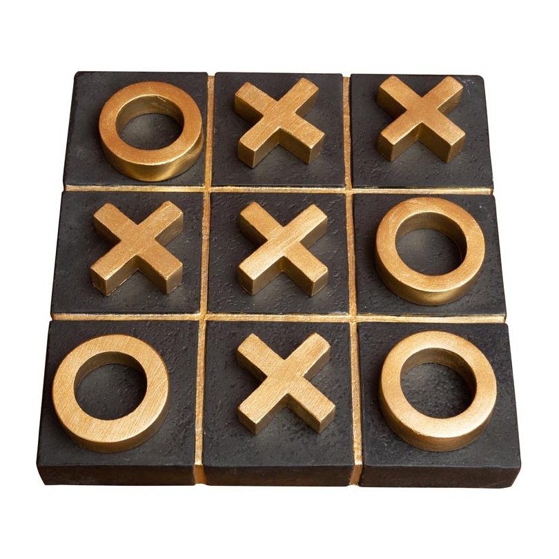 Jeu de Tic-tac-toe en résine et ciment