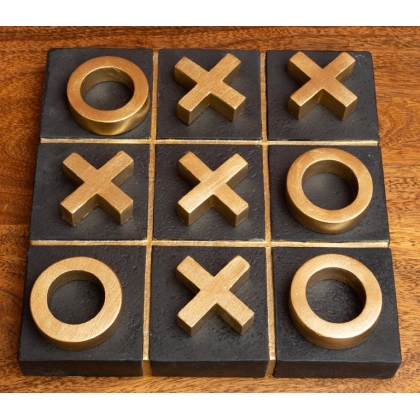 Jeu de Tic-tac-toe en résine et ciment