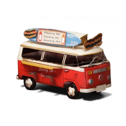 Bus VW Food truck en tôle peinte