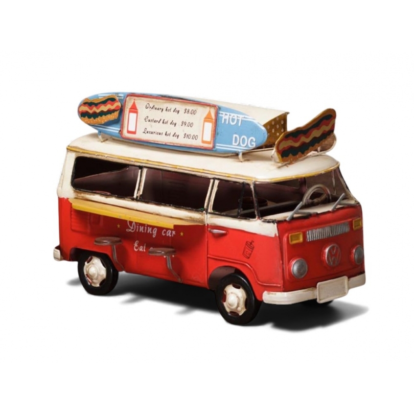 Bus VW Food truck en tôle peinte
