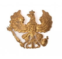 Décoration de casque Aigle en laiton repoussé