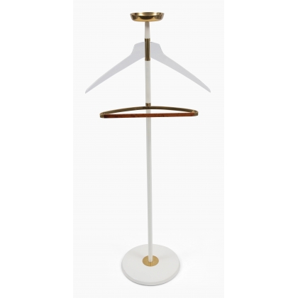 Valet de chambre en métal laqué blanc