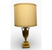 Lampe en onyx avec montures en bronze