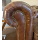 Canapé Chesterfield 3 place en cuir brun