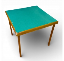 Table de bridge pliable, dessus en feutre vert
