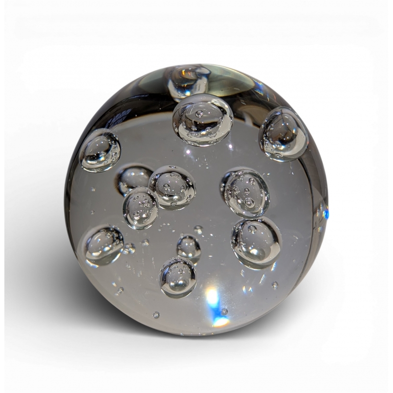 Presse-papier boule en verre à bulles