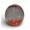 Glass ball paperweight with bubbles