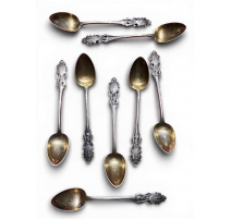 Lot de 8 cuillères en argent 800 Genève