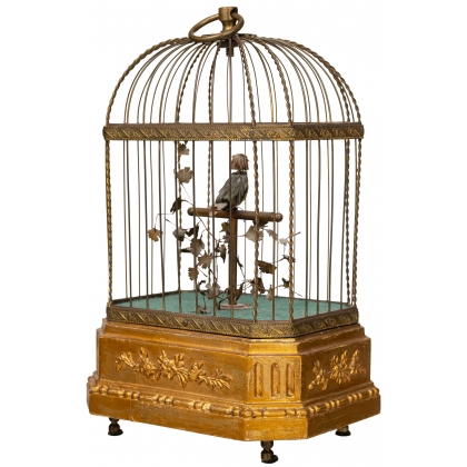 Songbird made of brass and wood