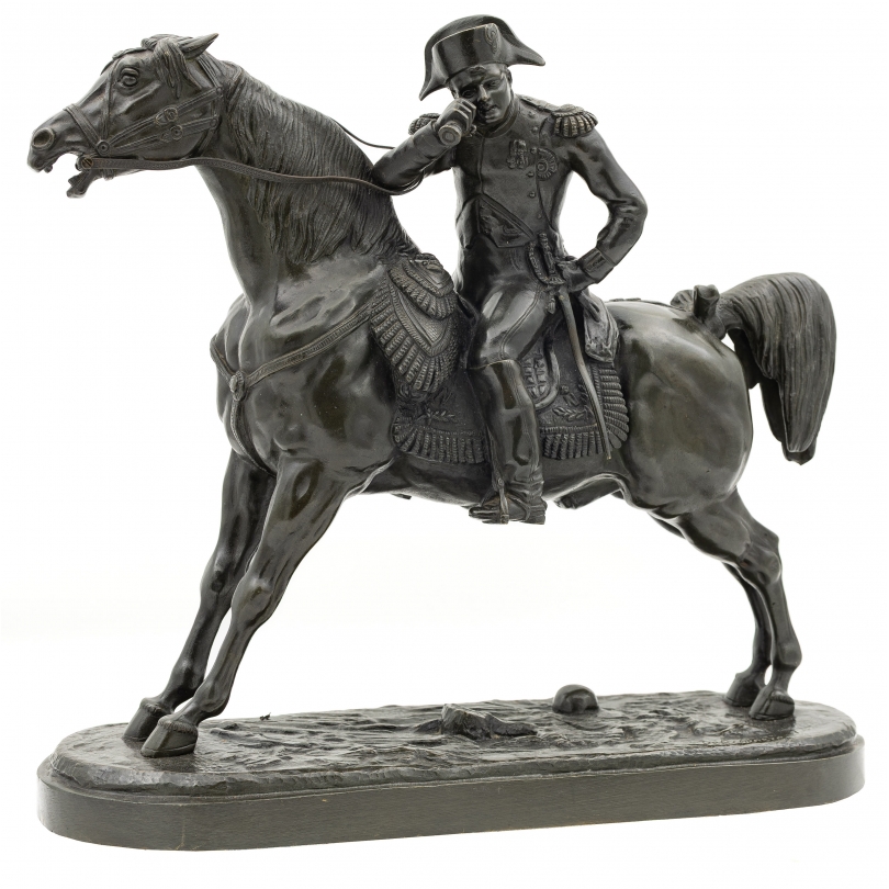 Bronze "Napoléon à cheval" signé DELABRIERRE