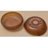 Petite boite ronde en corne et or