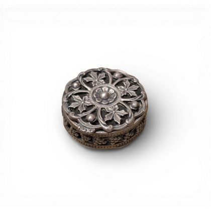 Petite boite ronde Raisins en argent 925
