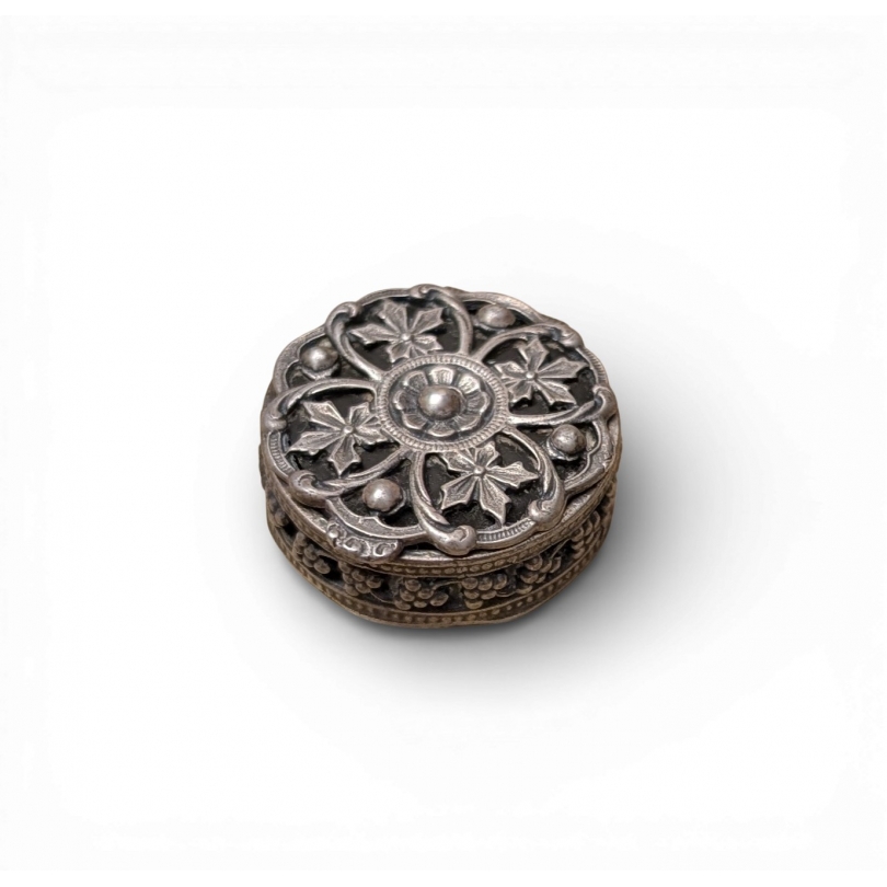 Petite boite ronde Raisins en argent 925