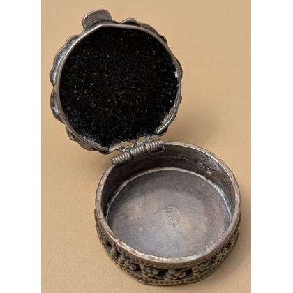 Petite boite ronde Raisins en argent 925