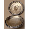 Boite ronde Roses en argent 800