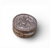 Petite boite St George et le dragon en argent