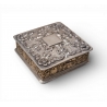 Boite carrée en argent 800