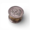 Petite boite ronde Feuilles en argent 800