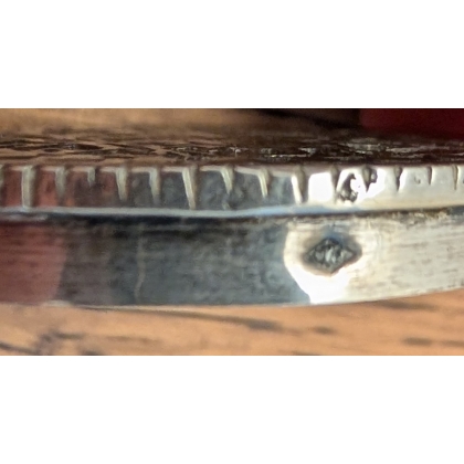 Petite boite ronde Pièce Algérienne en argent