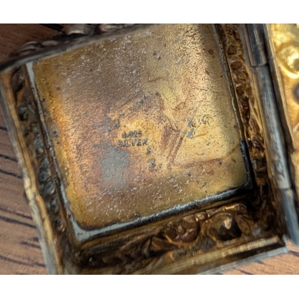 Petite boite carrée Fruits en argent 925