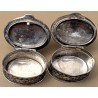 Paire de petites boites ovale en argent 800