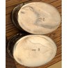 Paire de petites boites ovale en argent 800