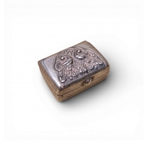 Petite boite en métal argenté Oiseaux du paradis