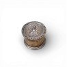Petite boite ronde Ganesh en argent 800