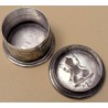 Petite boite ronde Ganesh en argent 800