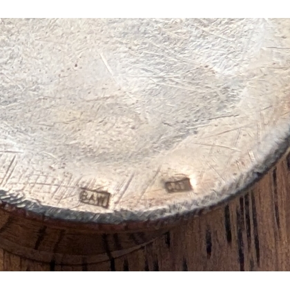 Petite boite ronde Ganesh en argent 800