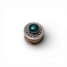 Petite boite ronde Malachite en argent 925